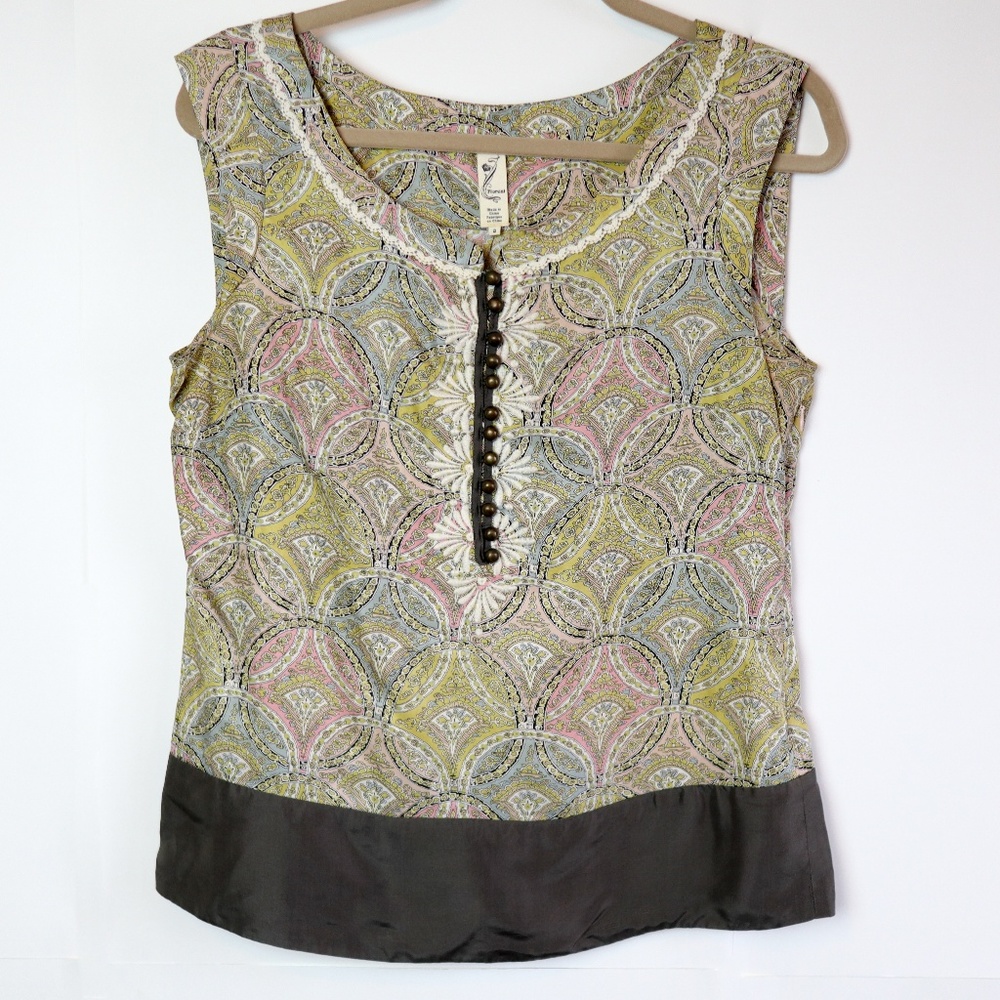Floreat | Crackling Plaster Silk Blouse